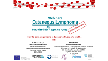 First webinar session of the Topic on Focus for Patients  Organizations on Cutaneous Lymphoma is now available