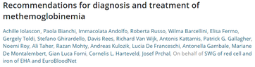 "Recommendations for Diagnosis and Treatment of Methemoglobinemia" has been published with the acknowledgement of EHA and ERN-EuroBloodNet!